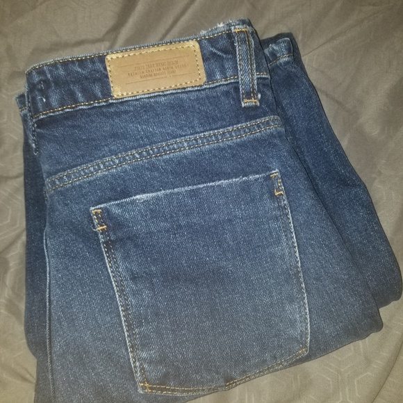 Zara Basic Z1975 cropped straight denim jeans NWOT - Picture 6 of 6